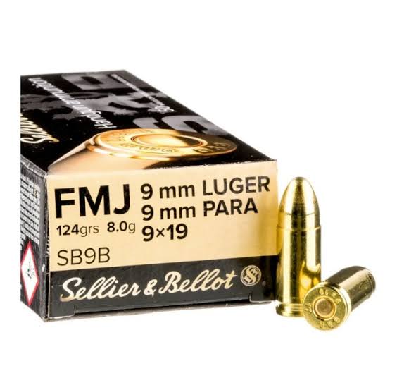 Sellier & Bellot 9mm Luger FMJ 124gr Ammunition